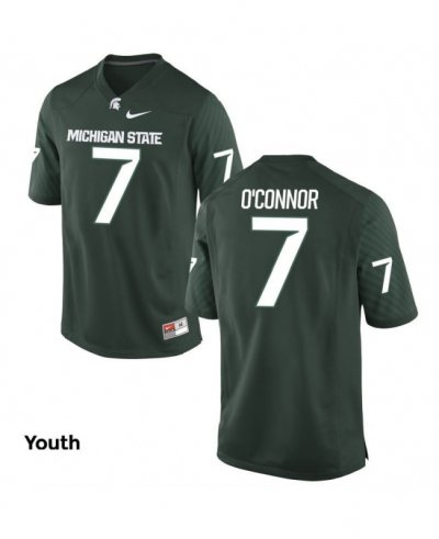 Youth Tyler O'Connor Michigan State Spartans #7 Nike NCAA Green Authentic College Stitched Football Jersey HX50Z26XI